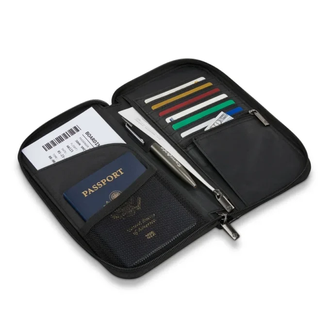 Portfel podróżny RFID z zamkiem